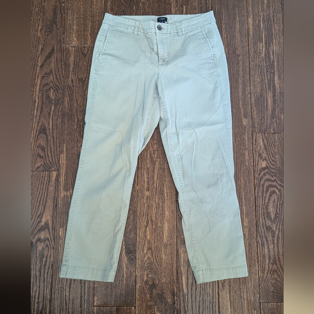 J. Crew Ankle Cropped Pants Light Gray